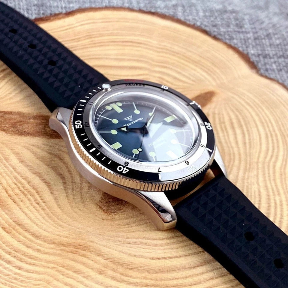 20ATM Diver Tandorio 40mm Sapphire Red Blue Japan NH35A Automatic Men Watch Lume