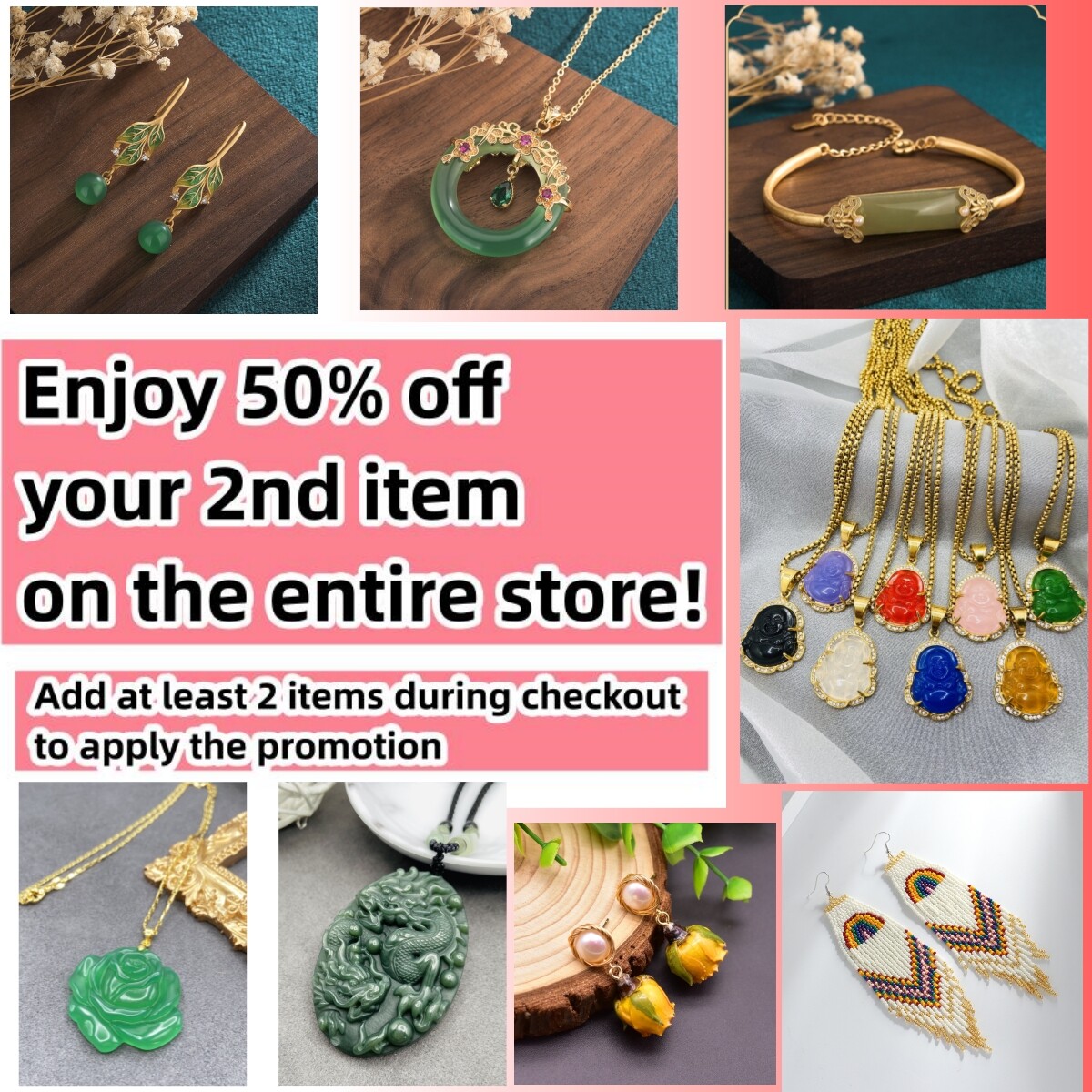 Jade Crystal Stud Earrings Bohemian Minimalist Bamboo 18K Gold Plated Gemstone