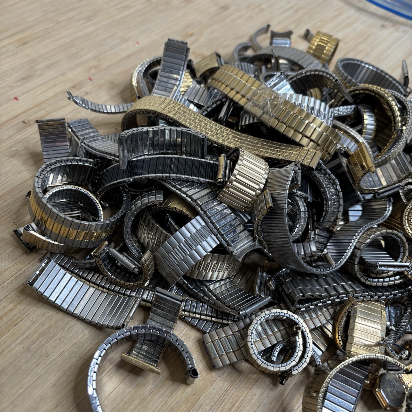 5 Lbs Vintage Stainless Expansion Bracelet Band Watch Lot Junk Parts