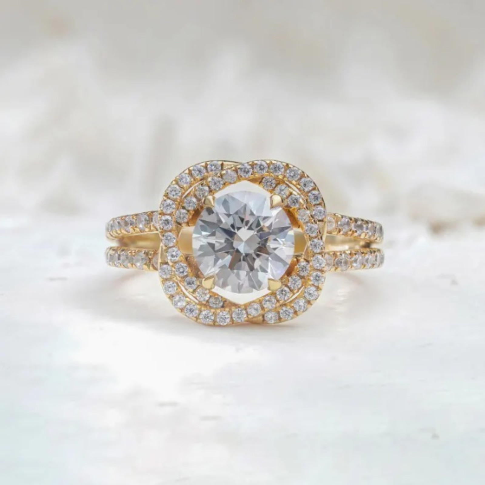 Solid 14k Yellow Gold 1.50 CT Lab Grown Diamond Ring | Round Cut Certified Gift