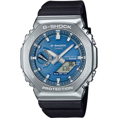 New CASIO G SHOCK GBM 2100A 2BJF Blue 20 ATM Waterproof Tough Solar Mobile Link