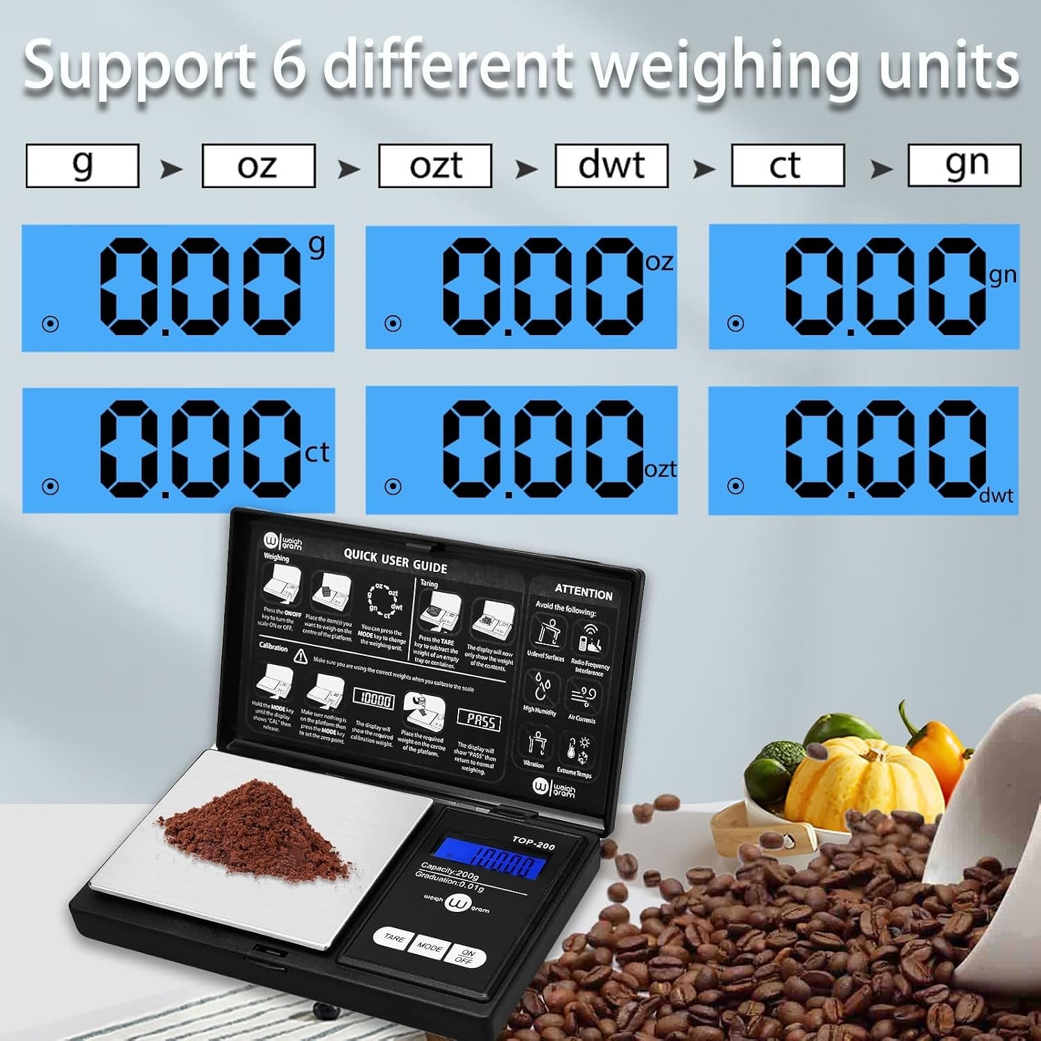 Compact 200g Mini Digital Scale with 0.01g Accuracy – Perfect for Jewelry & Food