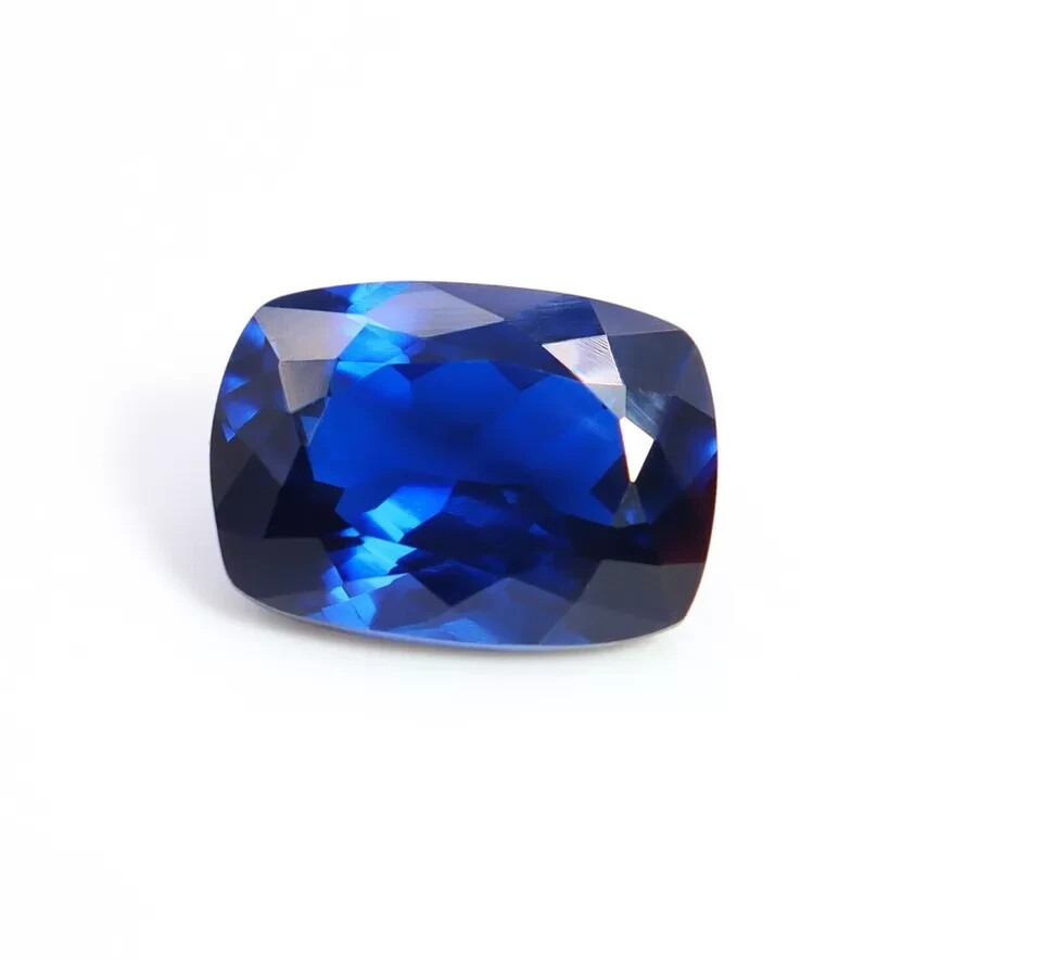 Natural Flawless Cushion Cut 7.65 Ct Blue Sapphire Certified Loose Gemstone
