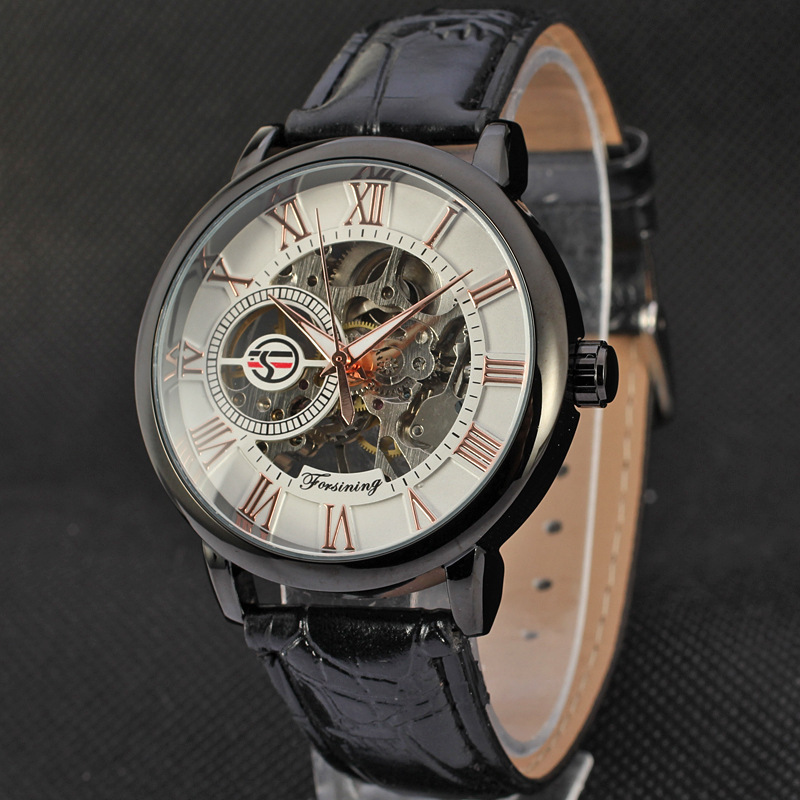 FORSINING Luxury Skeleton Classic gents Mechanical Hand-winding Unisex Watch 099
