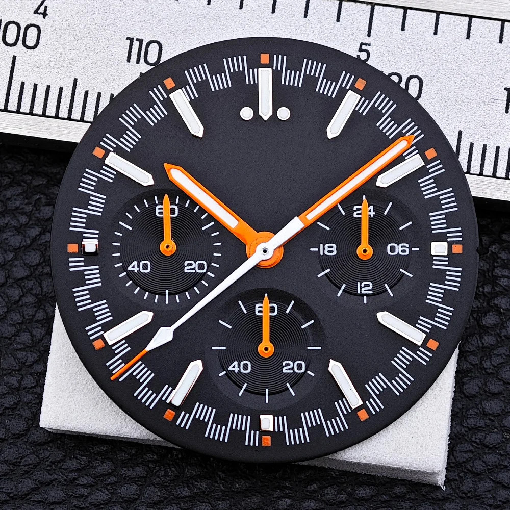 32.5mm Diameter Luminous Watch Dial Face For VK63 Movement Replacement Parts