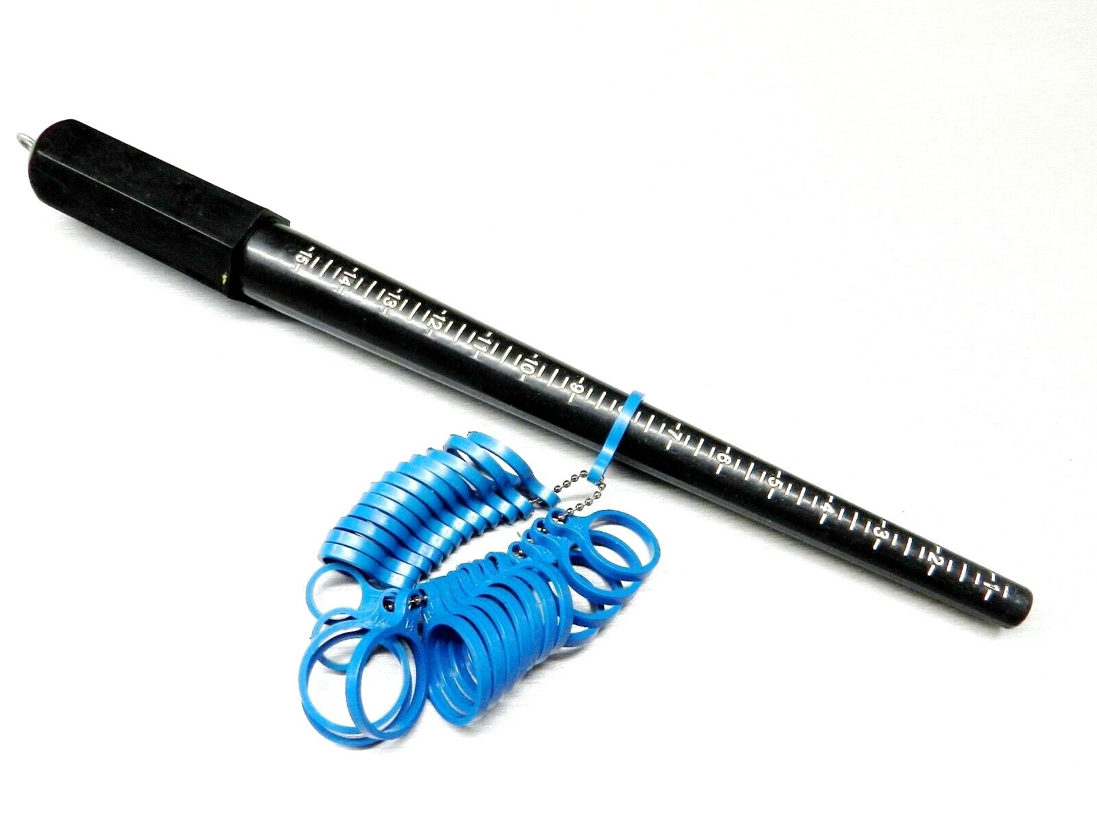 Ring Mandrel Size Stick & Finger Size Measuring Gauge 1-15 Plastic Jewelry Set