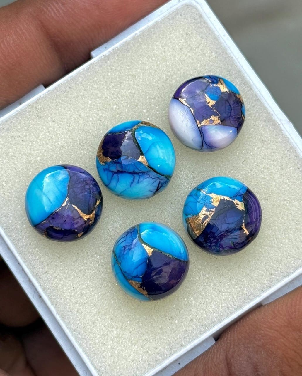 Violet Candy Turquoise Cabochon AAA Grade Round Cabochon Loose Gemstone