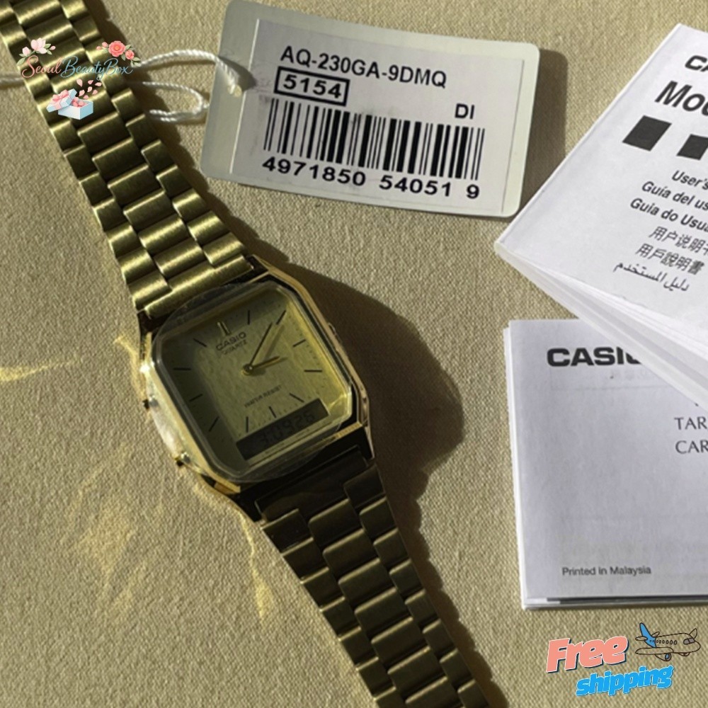 Casio Collection Unisex Adult Gold Dial Analog & Digital Watch AQ-230GA-9DMQ