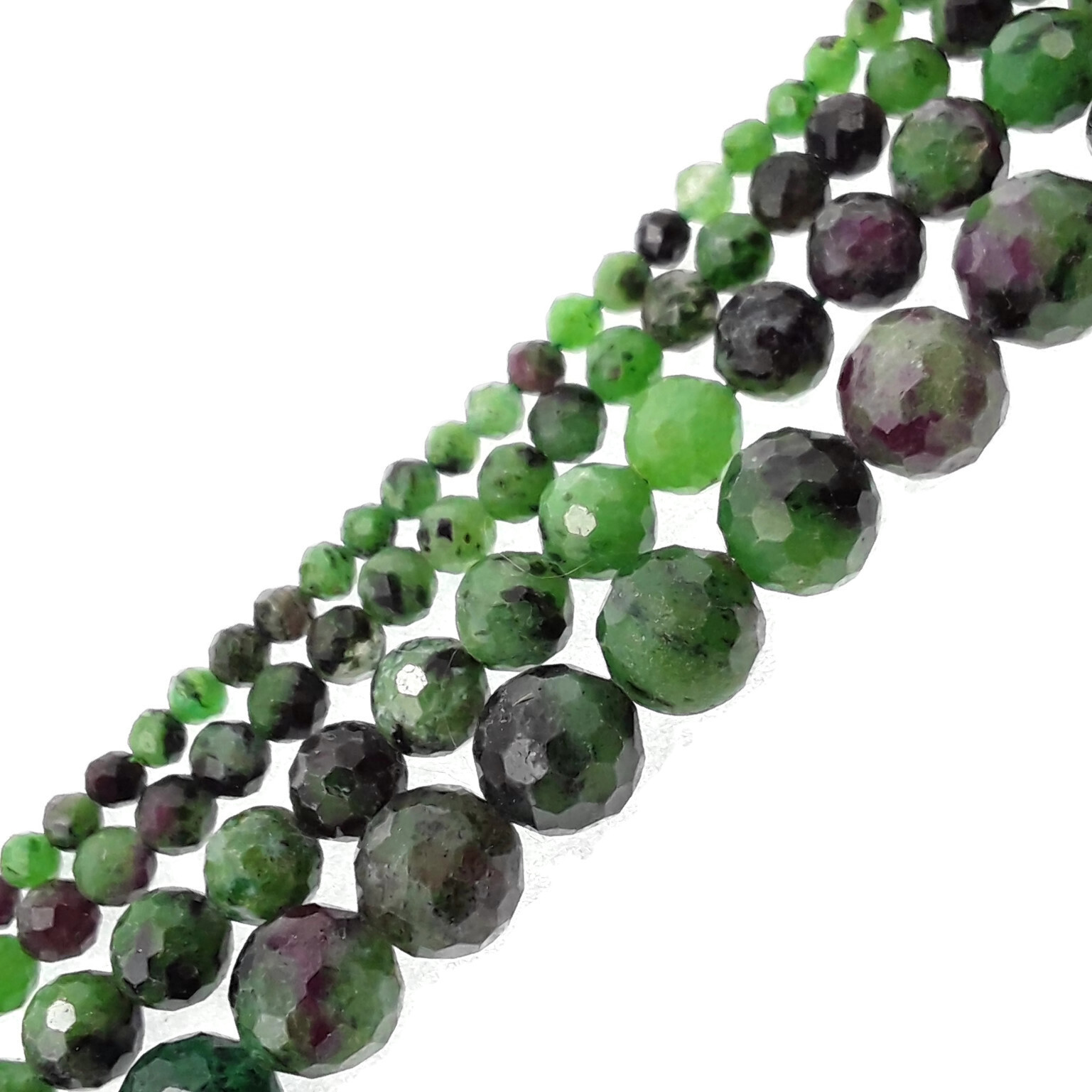 Natural Ruby Zoisite Faceted Round Beads 2mm 3mm 4mm 5mm 6mm 8mm 15.5″ Strand