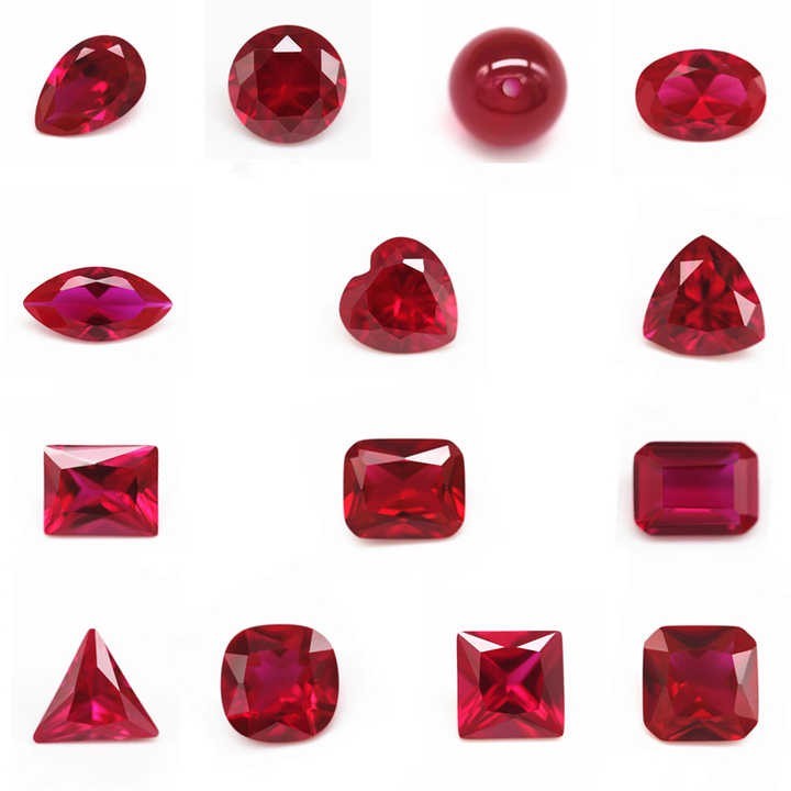 Baguette Fine Cut Lab Created Synthetic Ruby Loose Gemstone For Assorted Jewelry