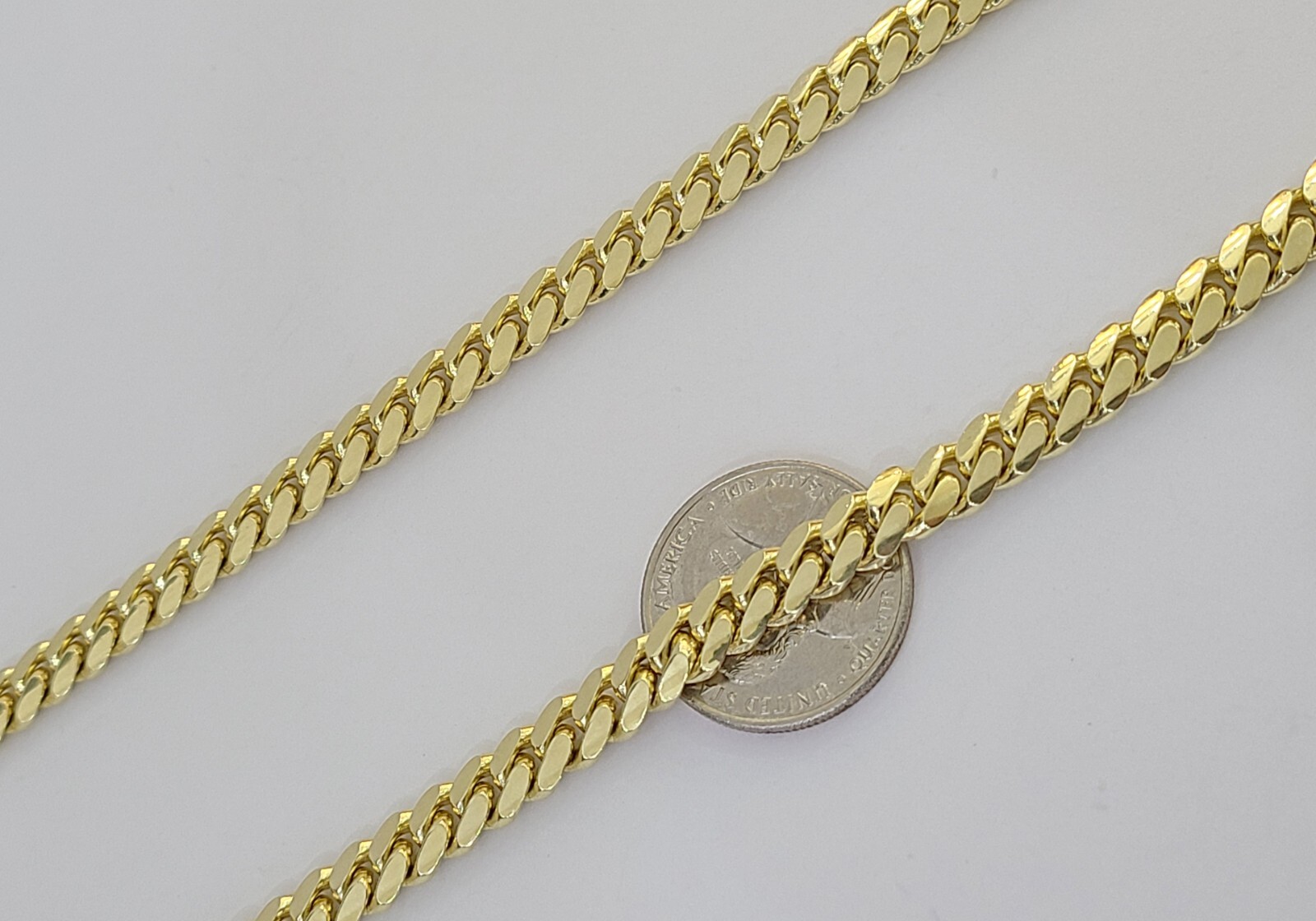 solid 14k Real Yellow Gold Miami Cuban Link Chain 7mm Necklace 20″-26″ Inch