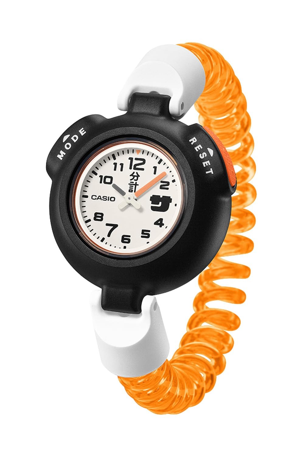 CASIO Sauna Ikitai SAN-100H-7BJR White Orange Band Quartz Men’s Watch New in Box