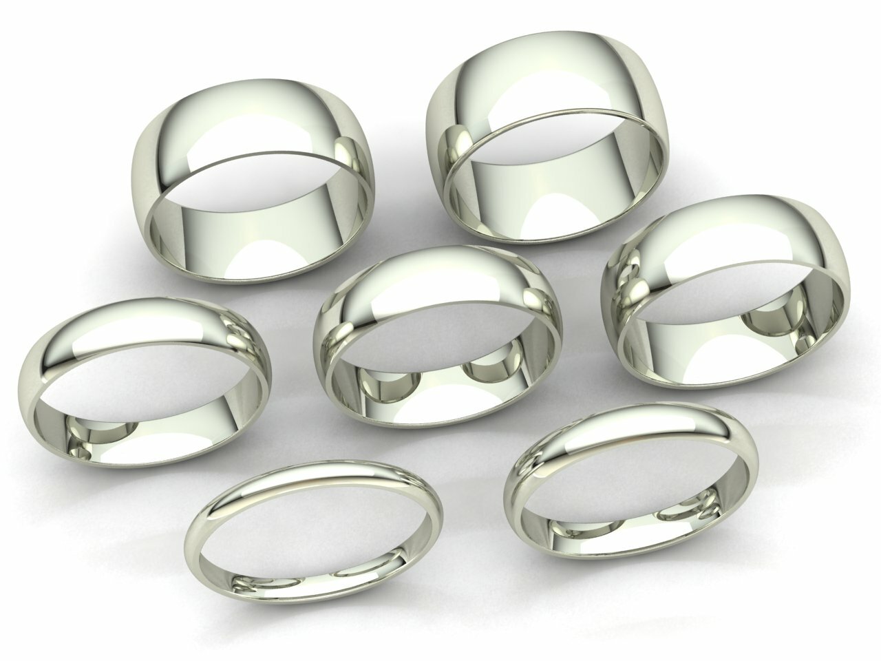 Dome Comfort Fit Band Ring Mens Women 2mm 3mm 4mm 5mm 6mm 7mm 8mm Solid 10k Gold