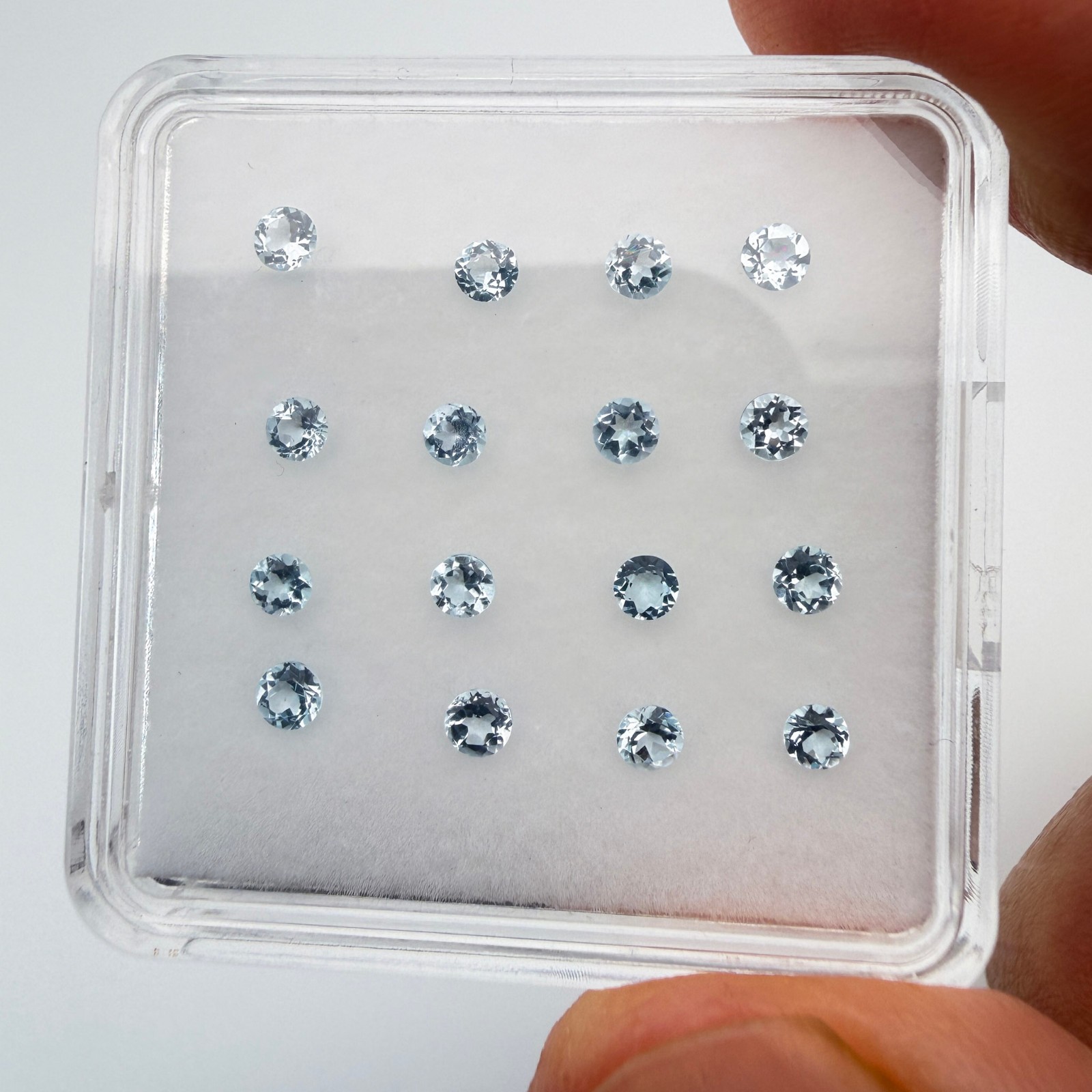 Natural Blue Topaz 3mm Round Faceted Gemstones Calibrated Lot Wholesale USA