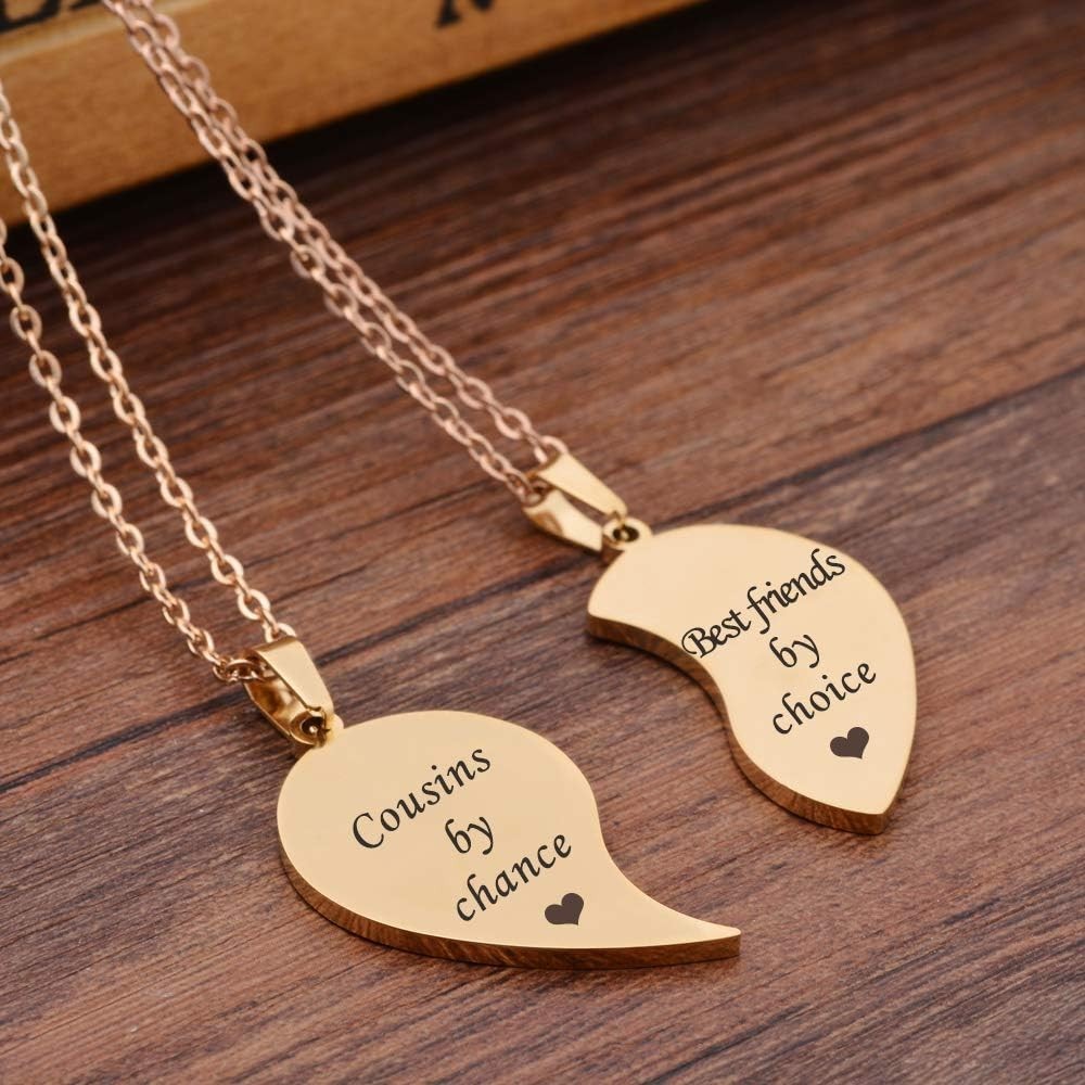 Matching Heart BFF Necklace Set – Friendship & Valentine’s Gift