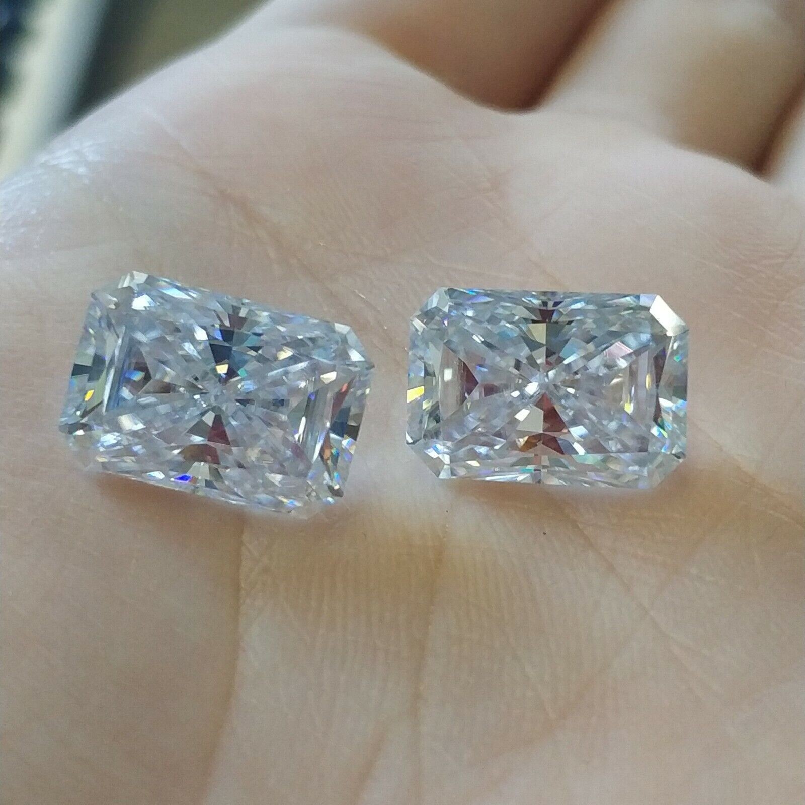GRA Certified Loose Moissanite Radiant Cut Stones D VVS1 All Sizes