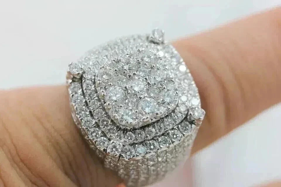2.50 Ct Round Lab Created Diamond 14k White Gold Plated Men’s Pinky Wedding Ring