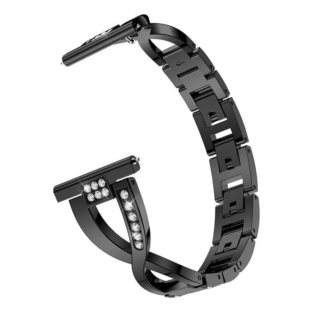 Strap +Bling Diamond Case for Fitbit Versa 4 3 /Sense 1 2 Bling Metal Watch Band