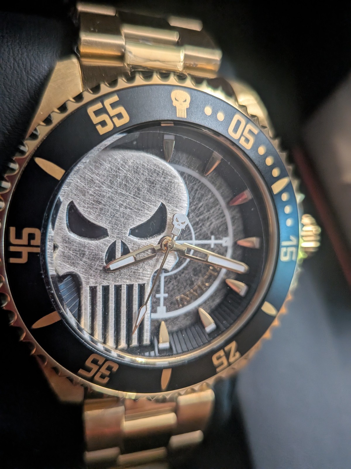 Invicta Marvel Punisher Men’s Watch – 44mm, Gold (29694)