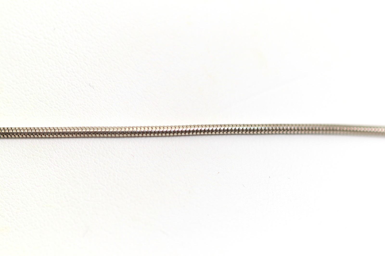 Sterling Silver 925 Necklace Snake Chain Anodised Abstract 1980, L: 38cm