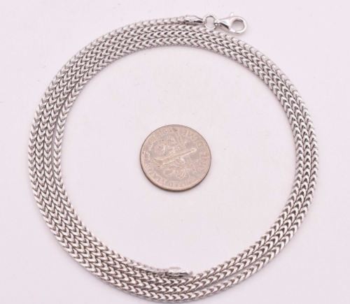 1.8mm Anti-Tarnish Solid Franco Chain Necklace Real 925 Sterling Silver ITALY