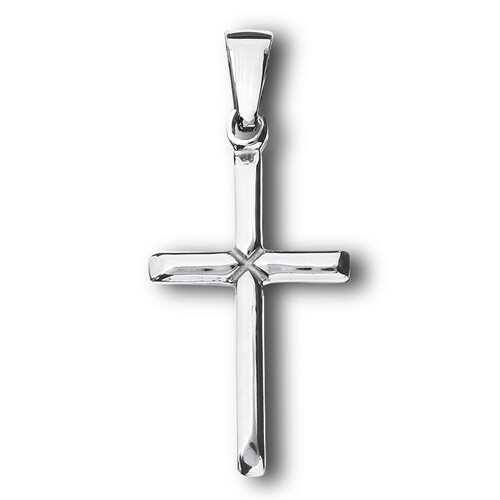 Stainless Steel Small High Polish Cross Pendant – no chain