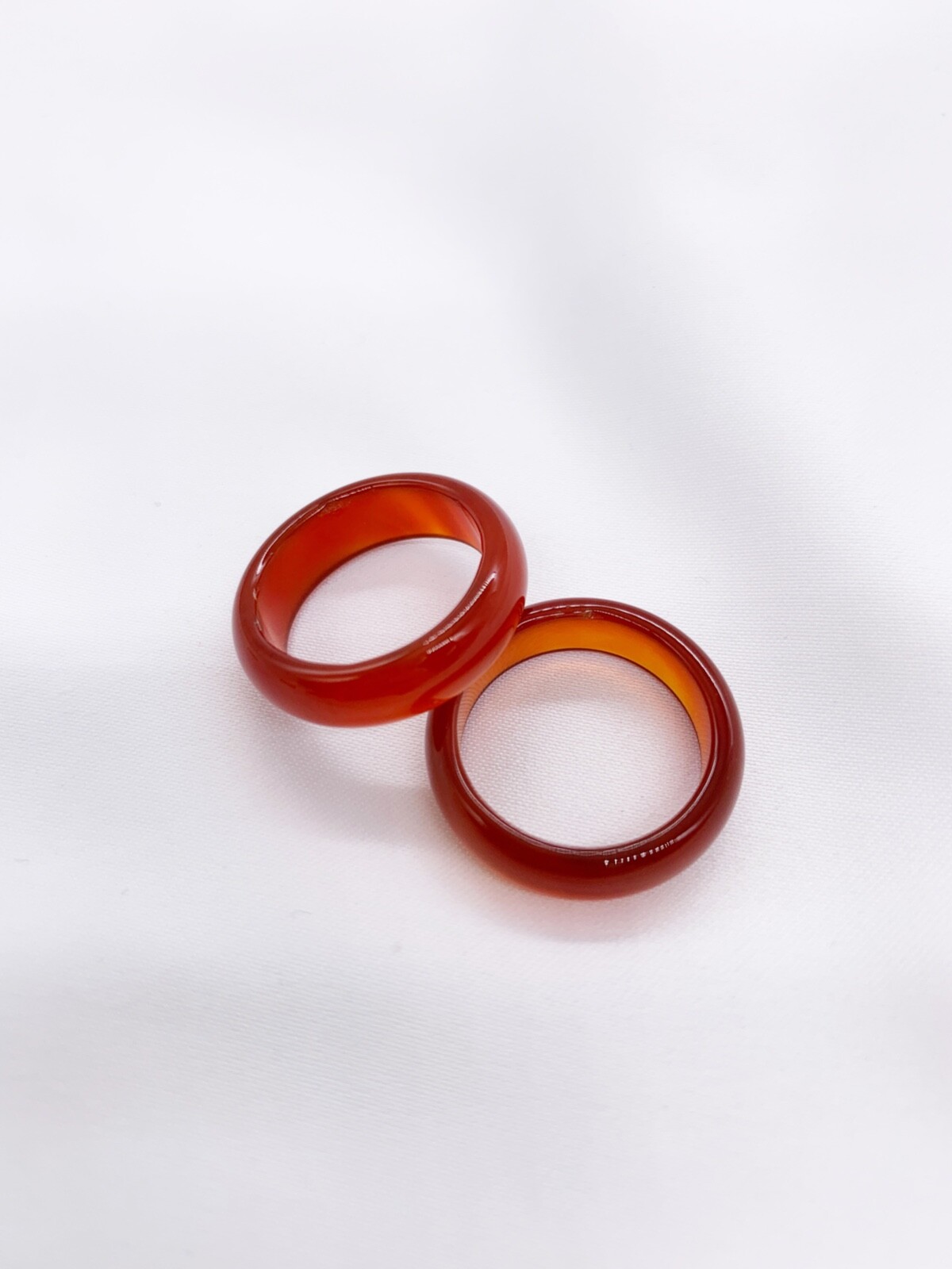 6mm Red Agate Carnelian Solid Band Ring, Gemstone Ring stone