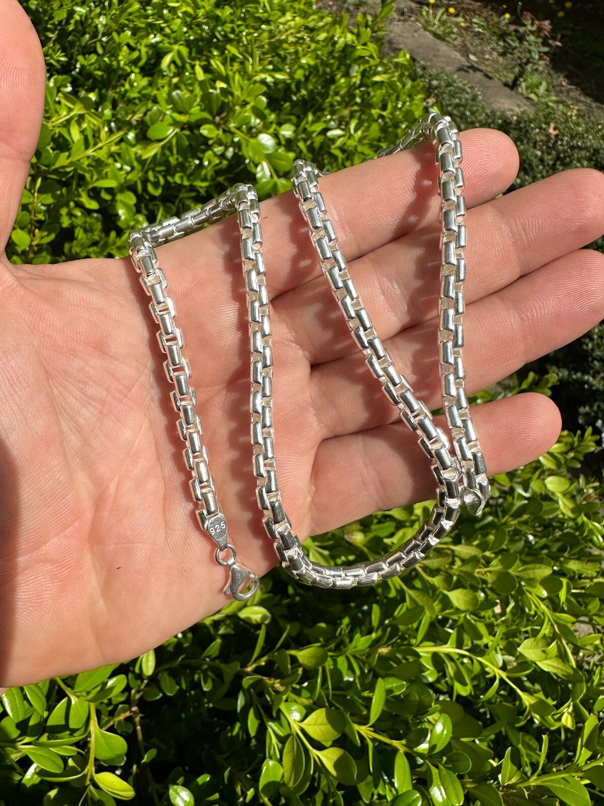925 Sterling Silver 6mm Men’s Rounded Rolo Hermes Link Chain Necklace Bracelet
