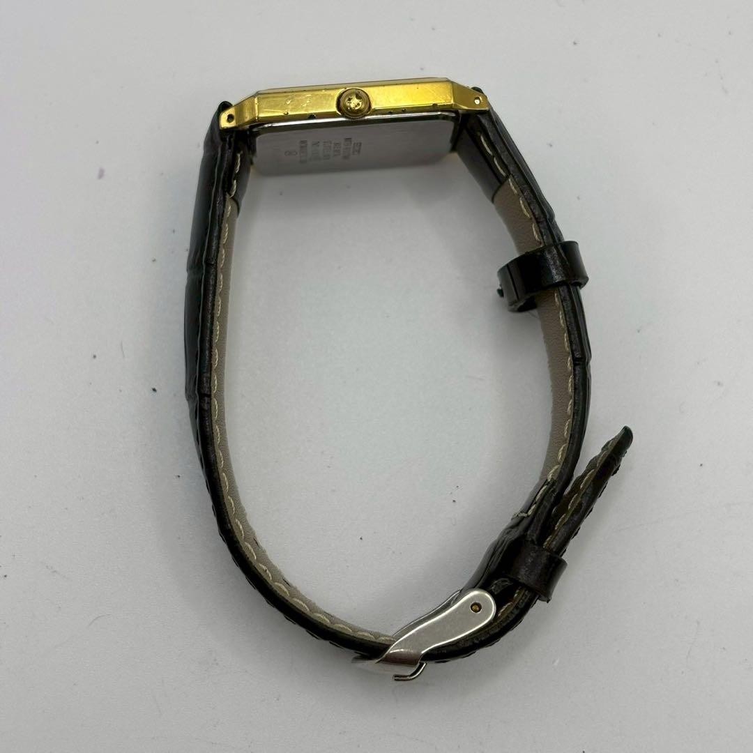 Seiko Vintage Square Men’s Quartz Watch Black Japan New Battery 075904