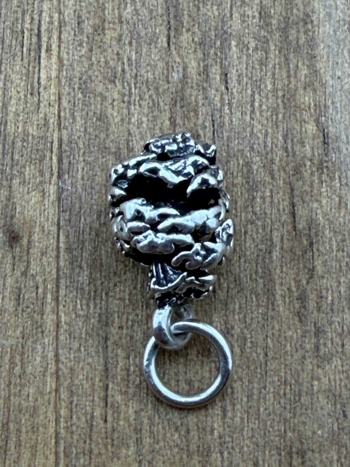 James Avery Retired Sterling Silver Pinecone Charm 925 Uncut Loop No mark