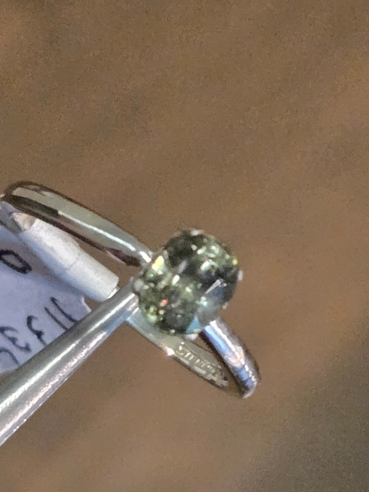 0.81CT DEMANTOID STERLING SILVER RING! EXCELLENT STONE/FINE LUSTER/FLASH/COLORS!