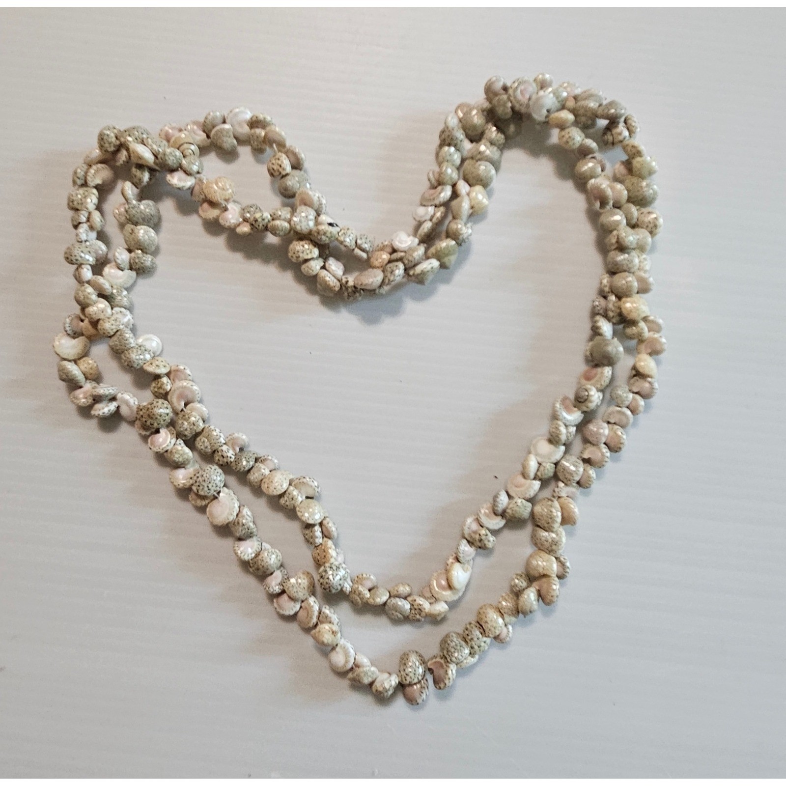 Boho shell beaded necklace | Natural seashell strand | Beach style jewelry