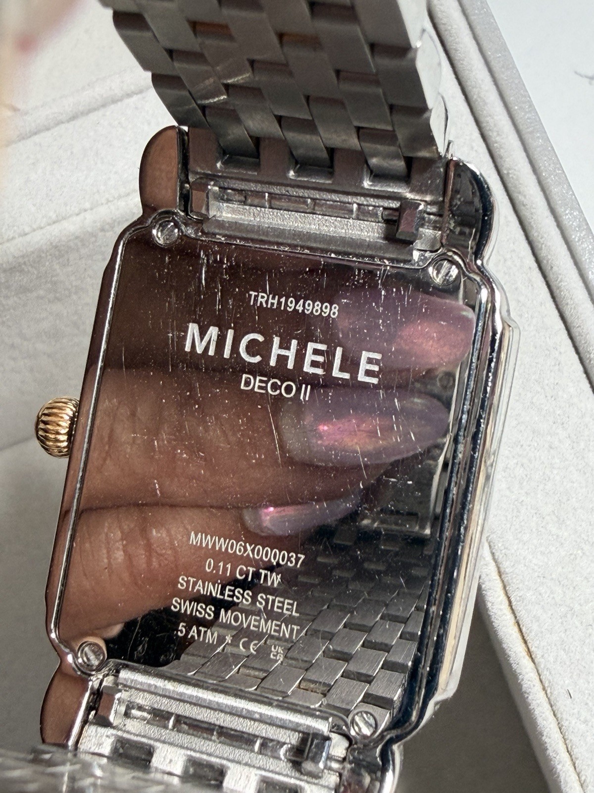 Michele Deco II Mid-Size Diamond Two-Tone 26mm Case Stainless Steel, Band…