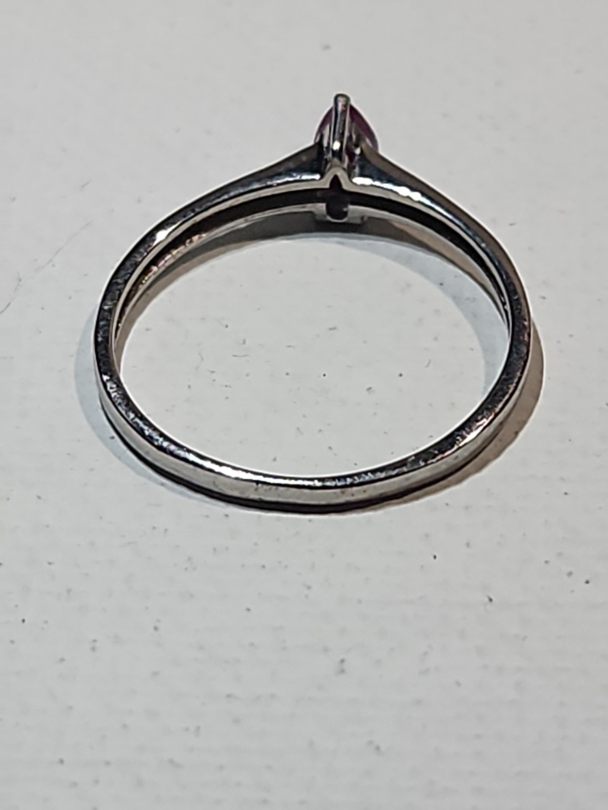Size 6.5 0.25 Carat Pear Cut Ruby And Sterling Silver Ring By Sebastian