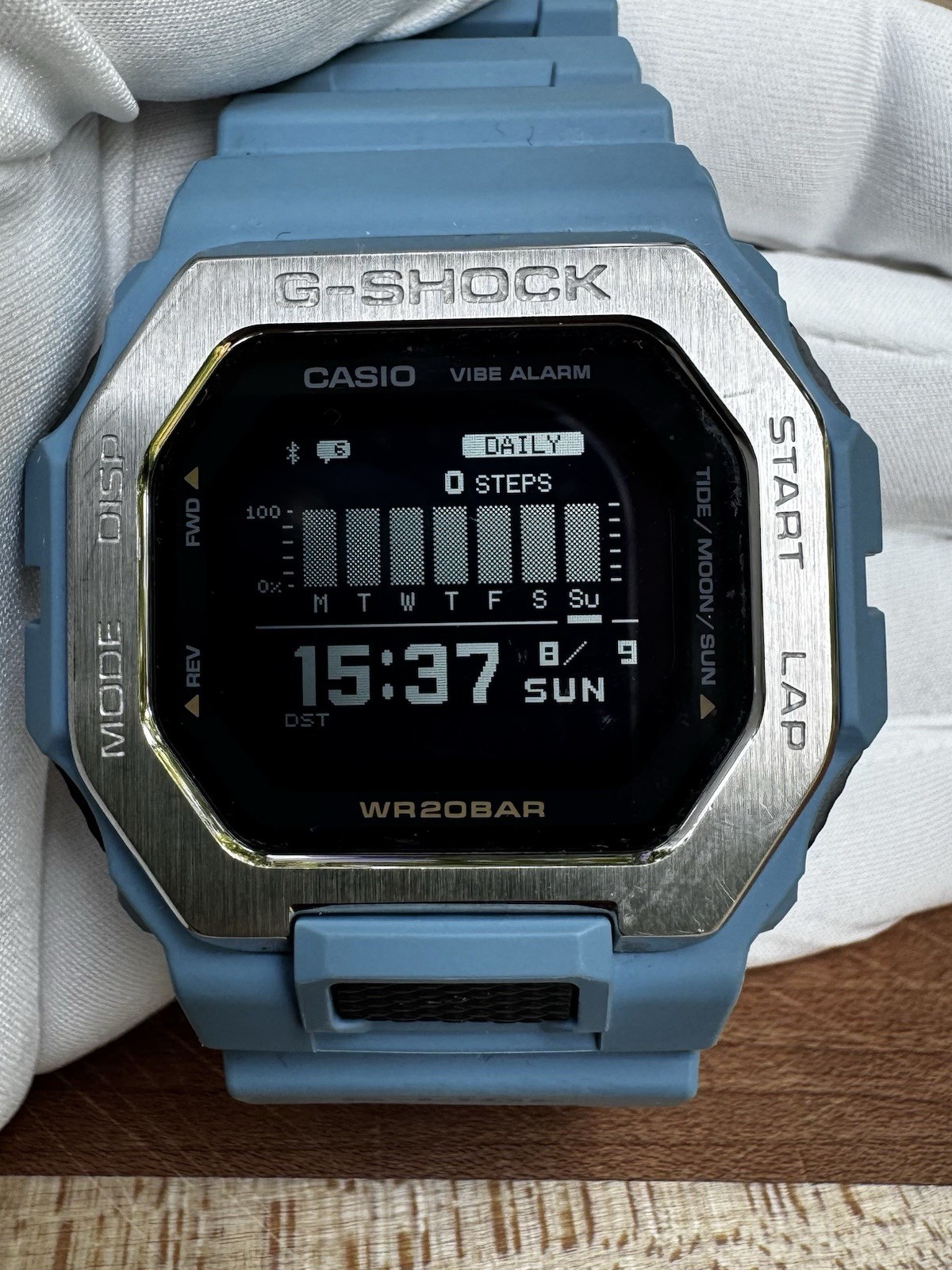 Casio G-SHOCK GBX-100-2A G-LIDE Bluetooth Surf Watch Blue Box & Papers 200M