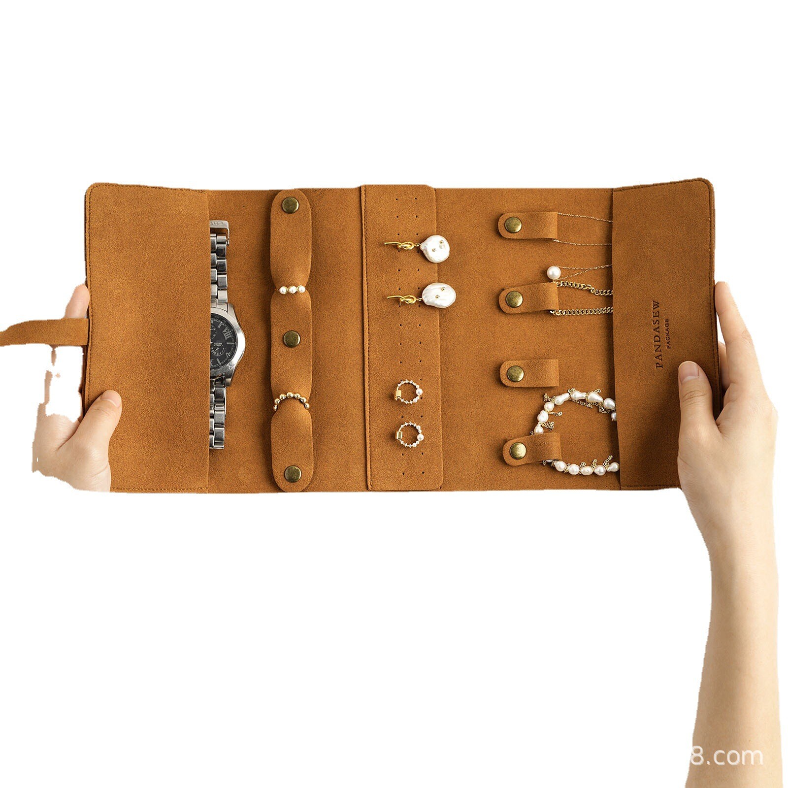 Multifunctional Jewelry Roll Organizer for Travel Earrings Necklaces Bag