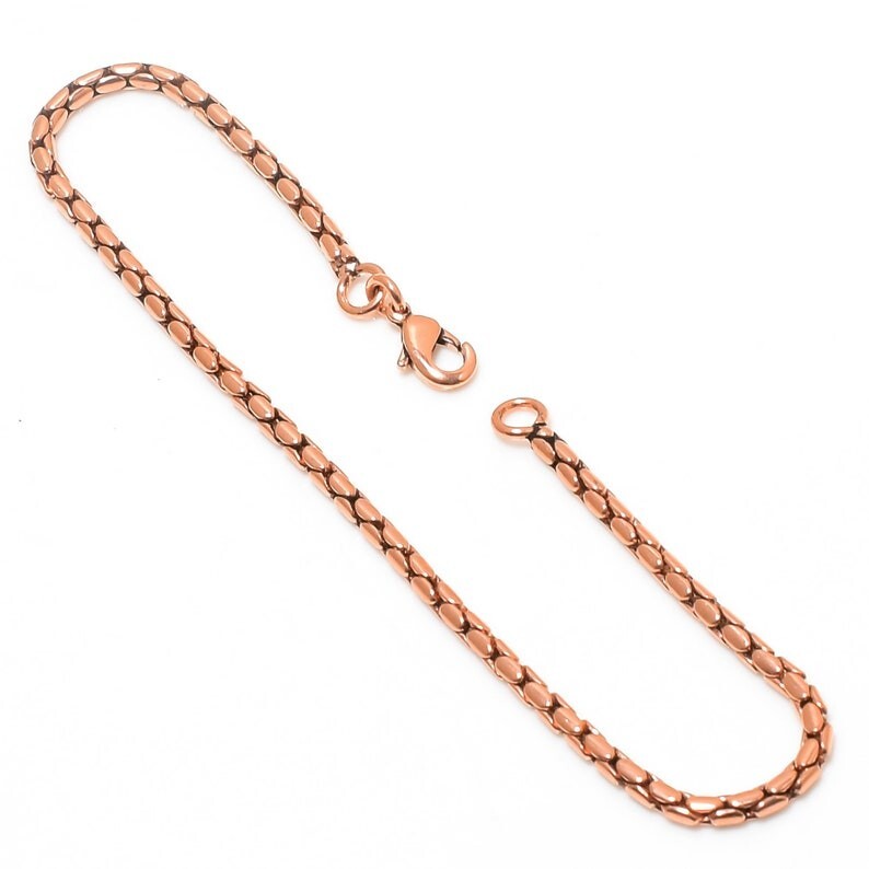 Pure Copper Snake Chain Bracelet Copper Arthritis Pain Relief Biker Bracelet