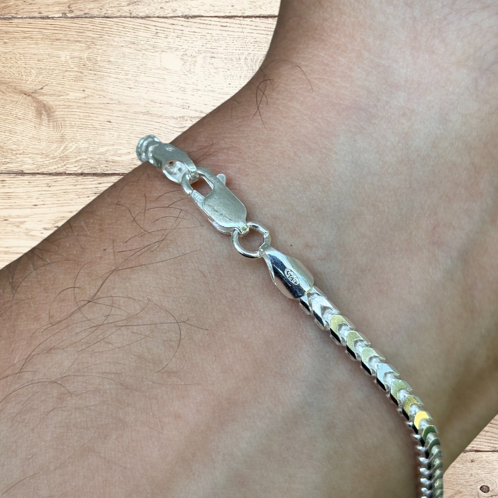 3mm Franco Link Bracelet – Real Solid 925 Sterling Silver Or 14k Gold Vermeil