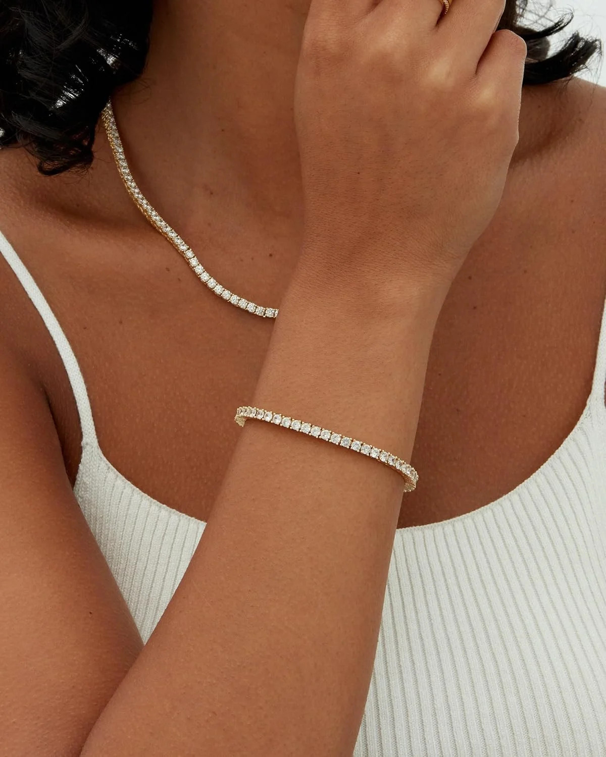 PAVOI 14K Gold Plated 3mm Cubic Zirconia Classic Tennis Bracelet | Gold Bracelet