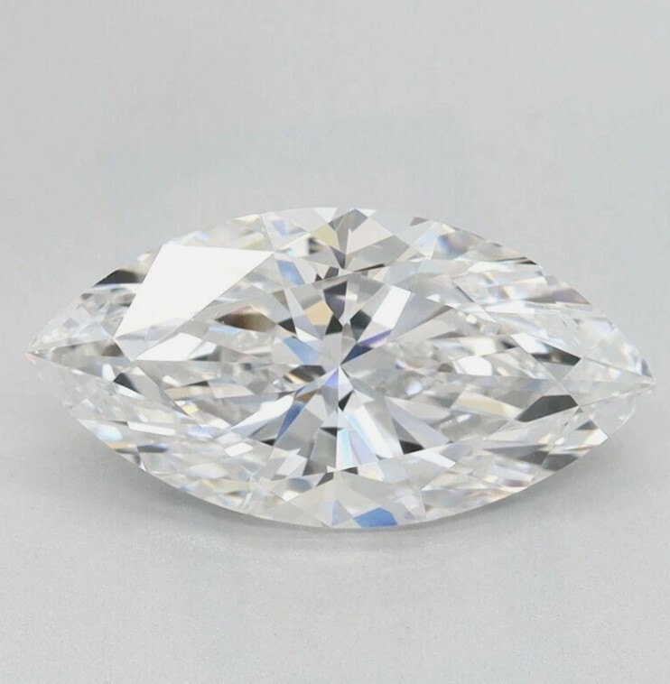 Certified Loose CVD Diamond Marquise Lab Grown 1 Pc D Color 3 x 5 mm IF Clarity