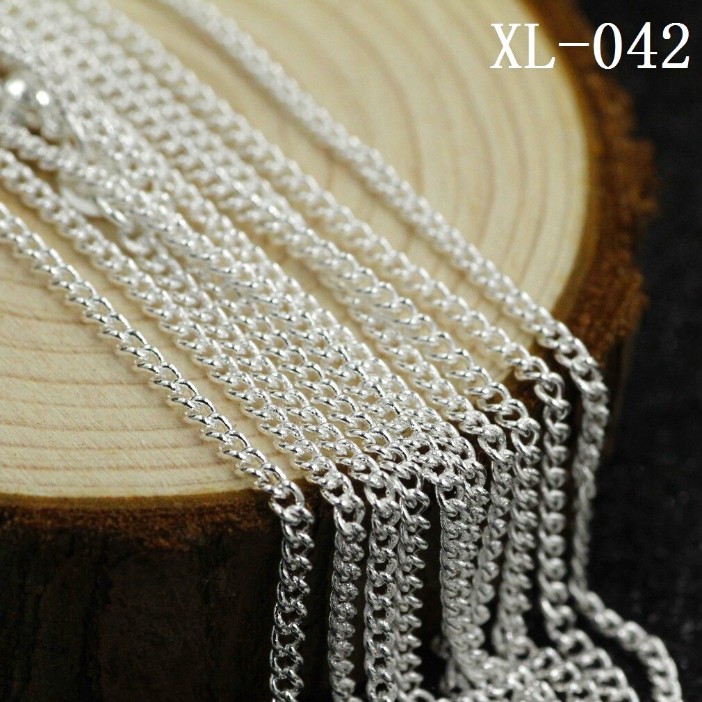 2MM 16-30inches Side Flat Curb Chain Necklace Accessories women’s Jewelry