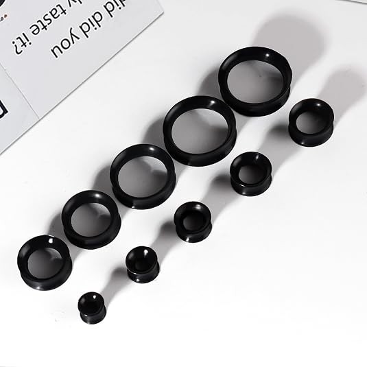 1 pair Thin Flexible Silicone Ear Gauges Tunnels Plugs Ear Skin Earskin Earlets