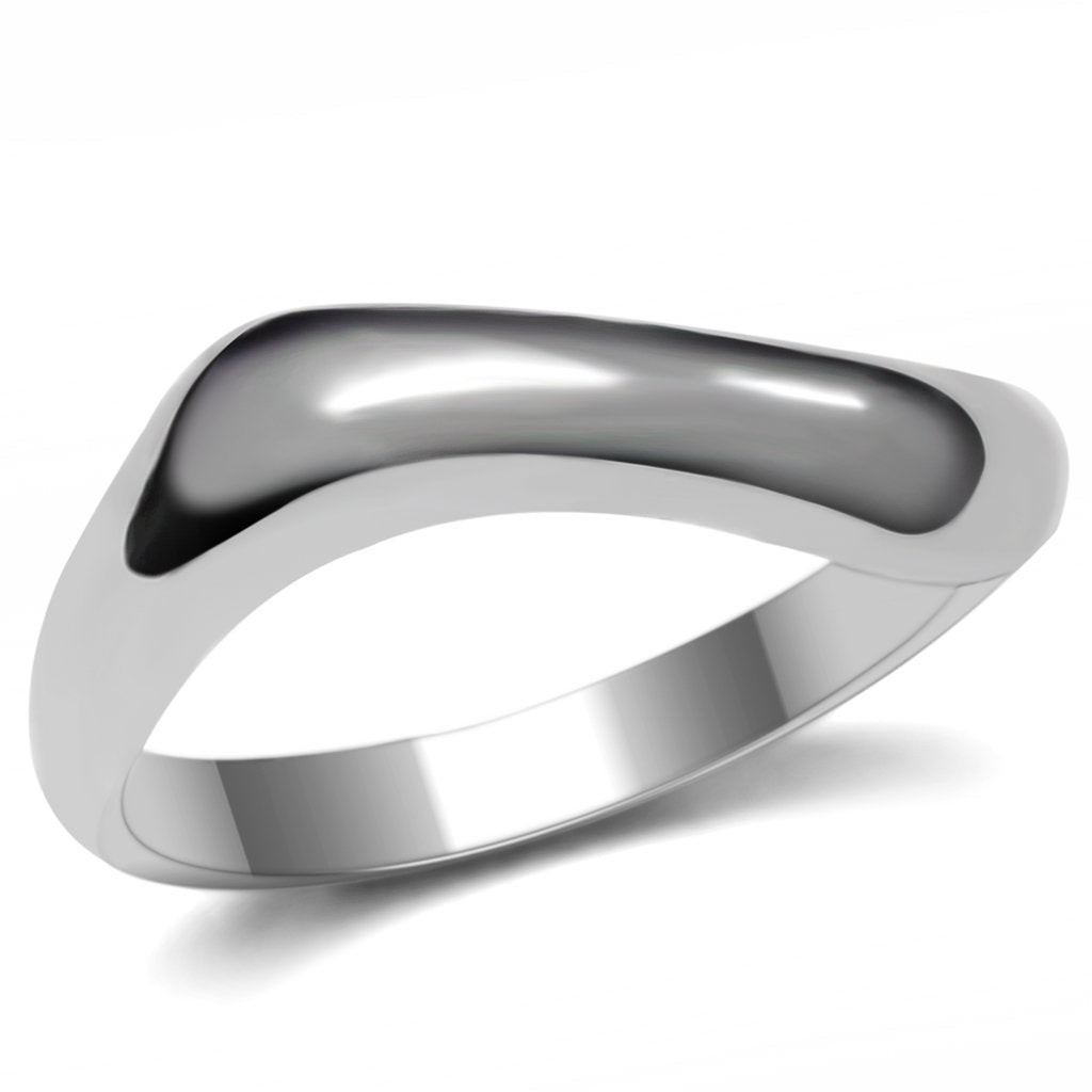 Women’s Ring Band, Stainless Steel, Smooth Finish, Contoured Design, Sleek Style