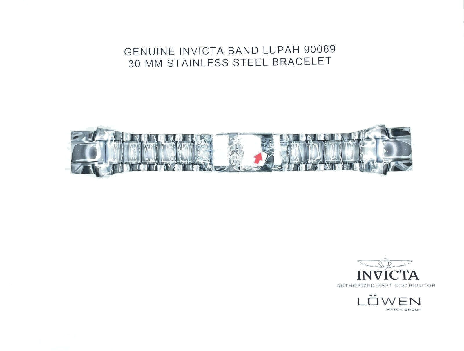 Authentic Invicta Lupah 90069 Black Ion-Plated Steel Bracelet / 30mm Watch Band