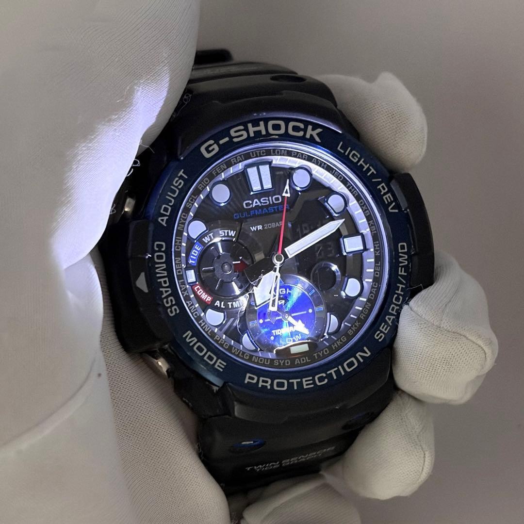 CASIO G-SHOCK GULFMASTER GN-1000B-1AJF Quartz Black Dial Blue Bezel 2.05in SS