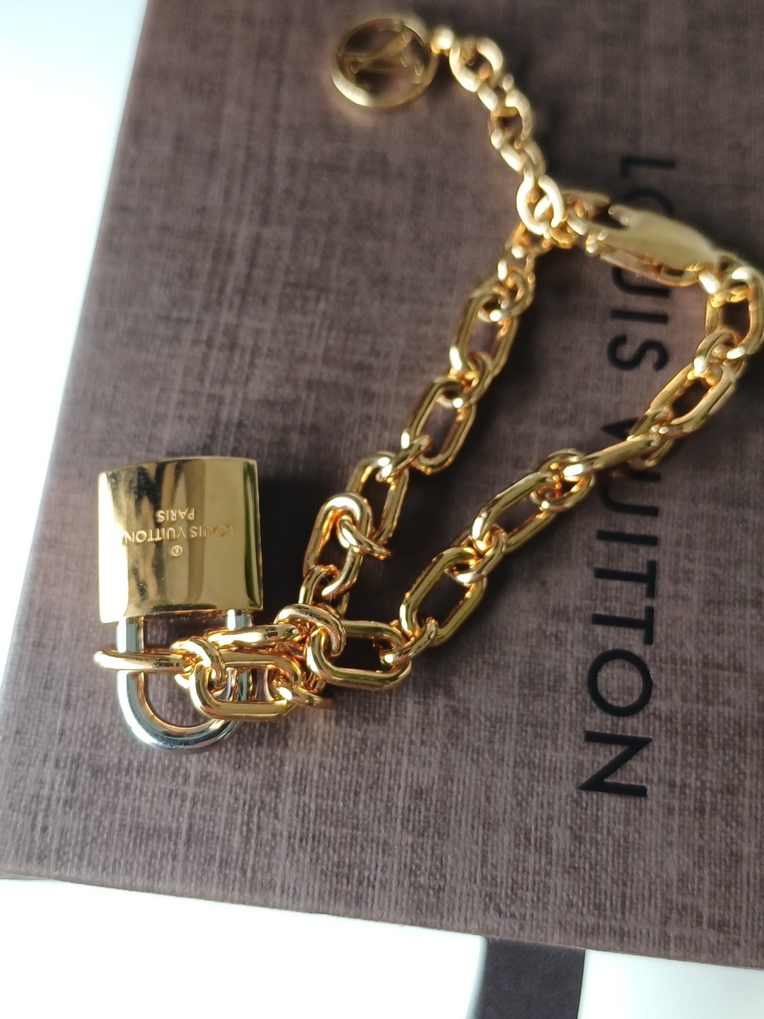 LOUIS VUITTON PADLOCK BRACELET 18CM, TWO TONE TONE – NEW-AUTHENTIC