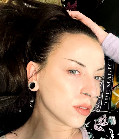 Double Spike Septum Xtra Large Bar Cone 16g (1.2mm) 70mm 316L Jewellery Piercing