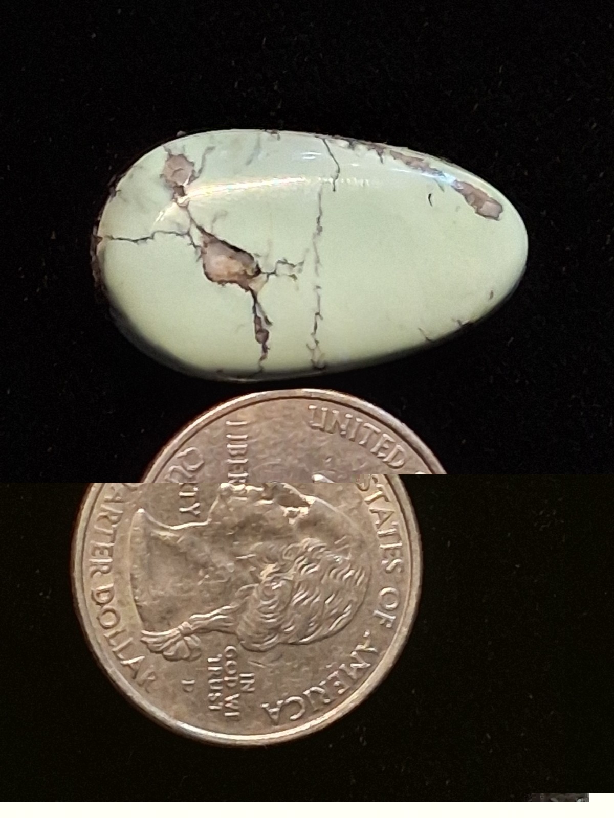 New Ultra Rare Broken Arrow Varisite (Carmel Variation) Cabochon 17 Carats