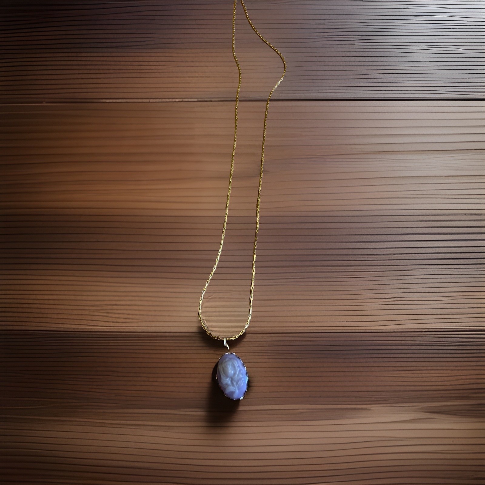 Handmade Necklace With A Purple Stone