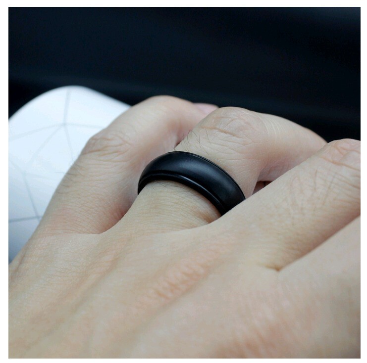 4 Pack Silicone Wedding Rings Flexible Rubber Bands for Sport Gym Men Women
